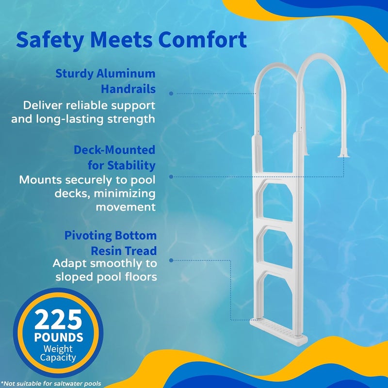 Blue Wave NE1142 Aluminum/Resin In-Pool Ladder - Image 5